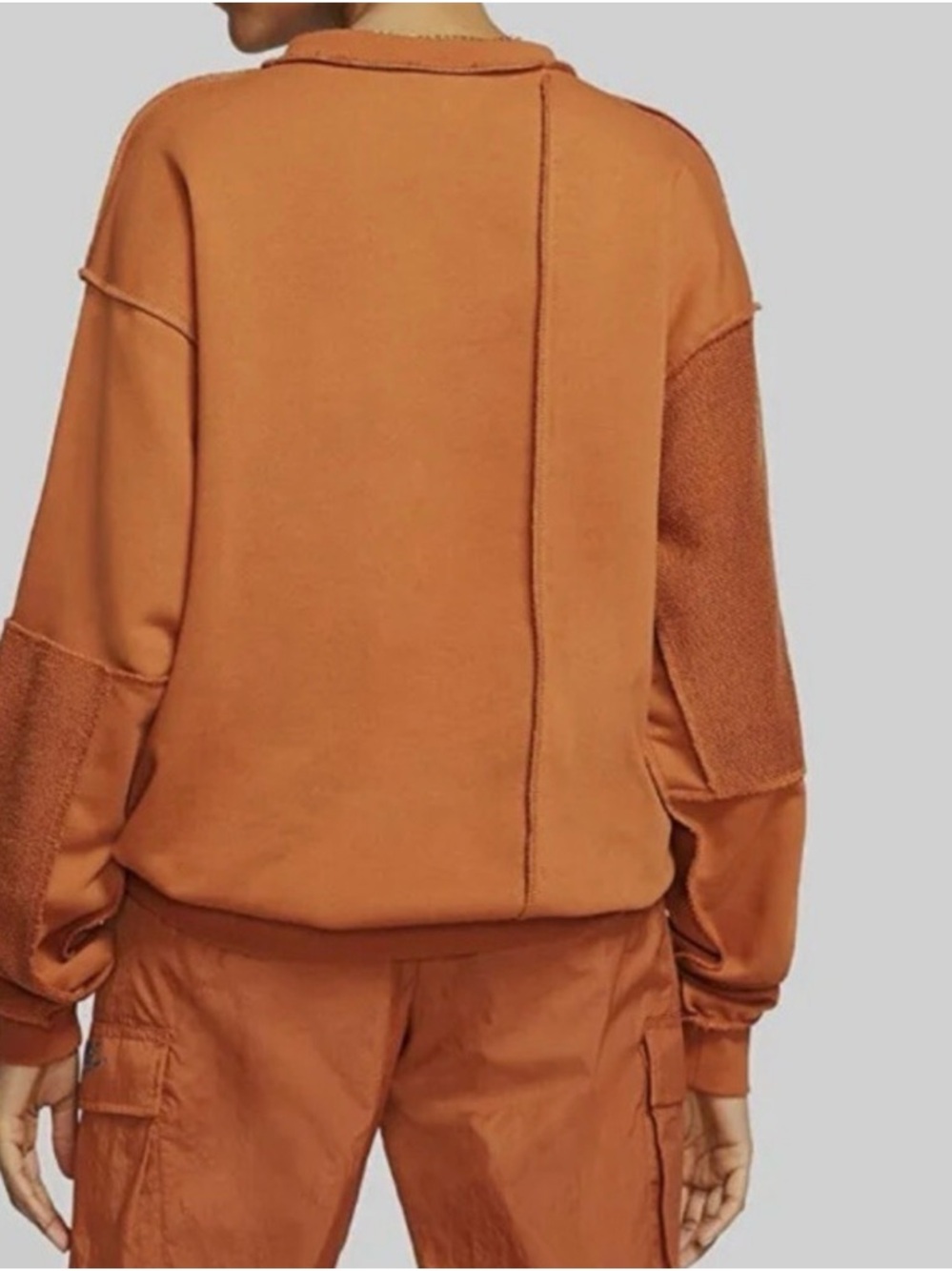 Nike Burnt Orange Patchwork Crewneck Women’s Small - Picture 3 of 7